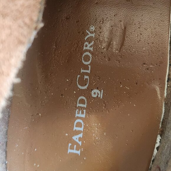 Faded Glory Western Suede Boots with tussles - Picture 4 of 6